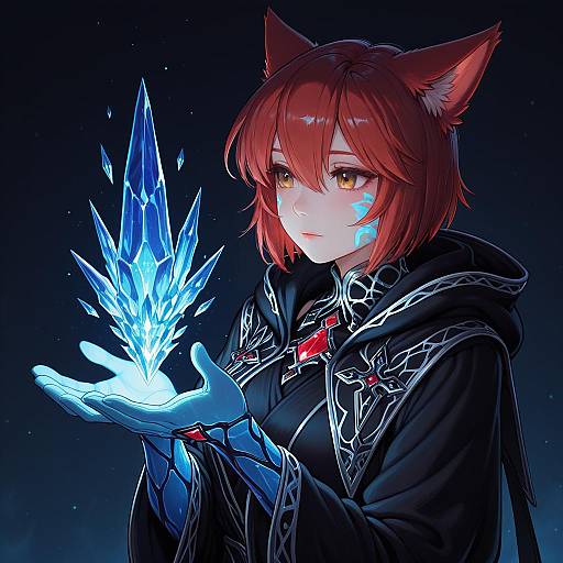 Illustration of Crystal exarch, final fantasy in the style of Ittla