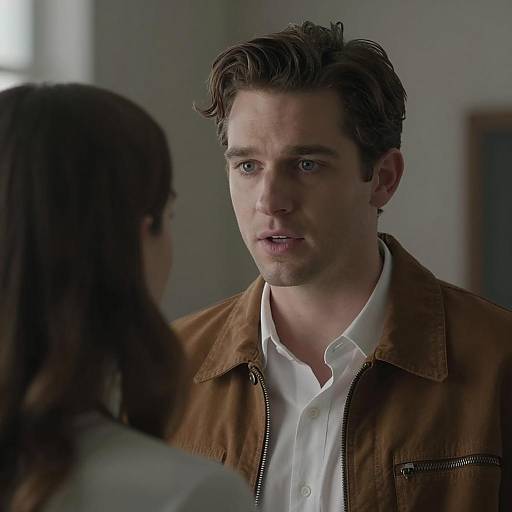 Mysterious Indoor Moment Between Two People