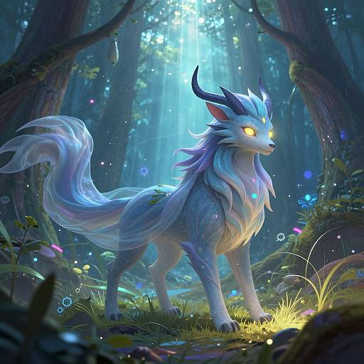 Mythical Shapeshifter in Enchanted Forest