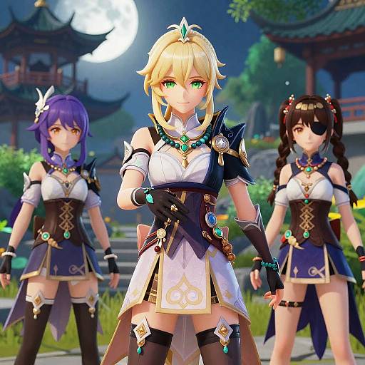 Moonlit Pagoda: Aether and Three Heroines