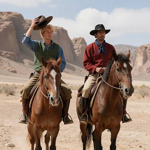 Desert Adventure: Two Horsemen Captured