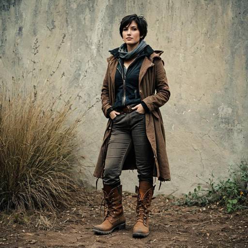 Rugged Outdoorswoman in Earthy Tones