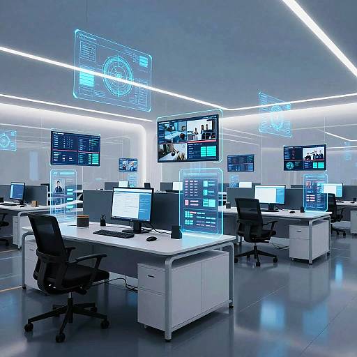 Futuristic Streamer Workspace Interior