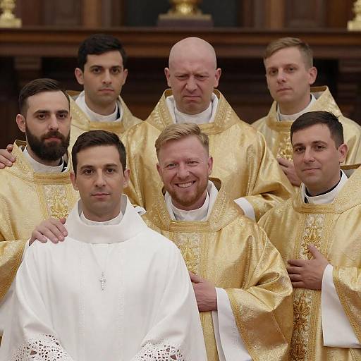 Ceremonial Portrait of Six Religious Men