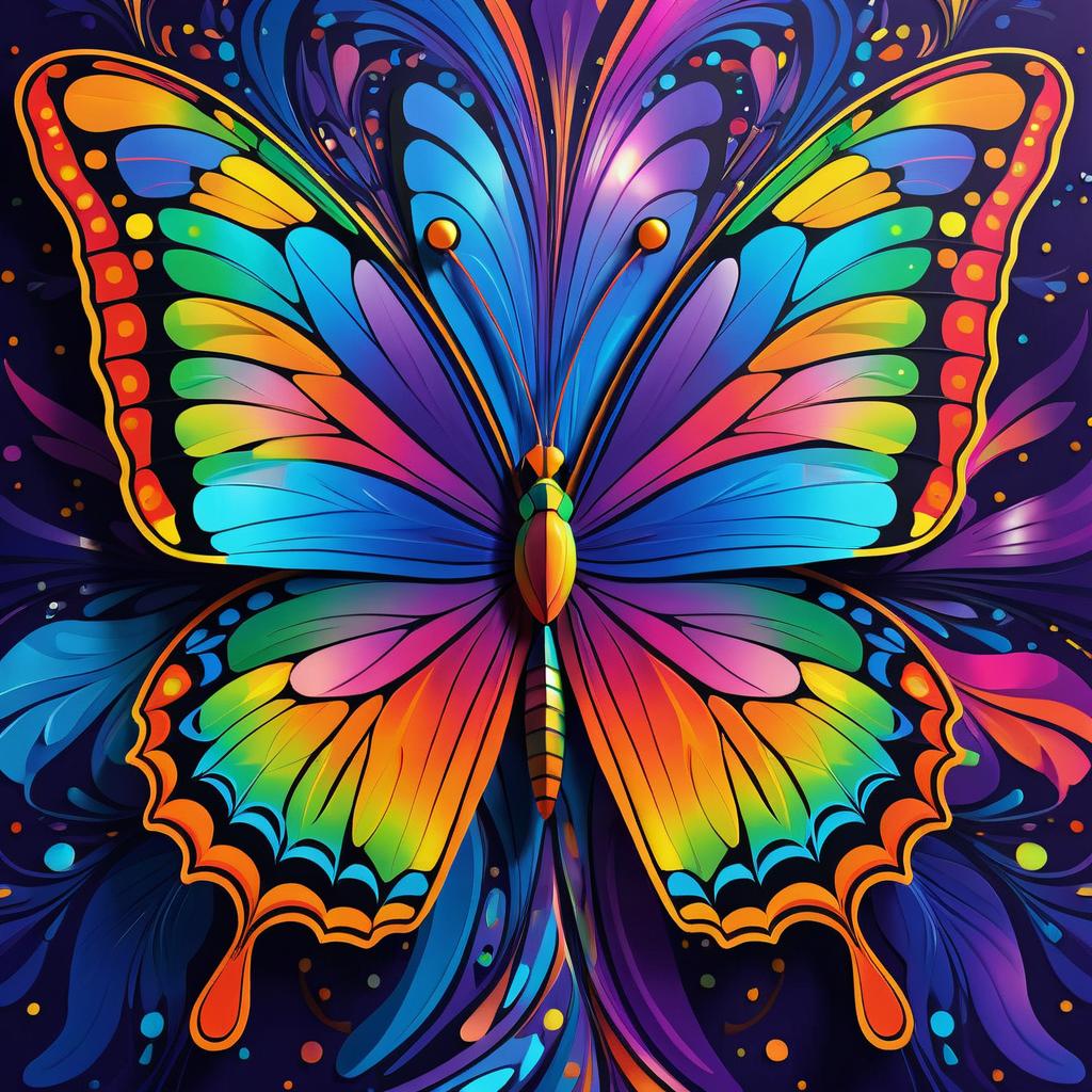 Vibrant Portrait of a Colorful Butterfly