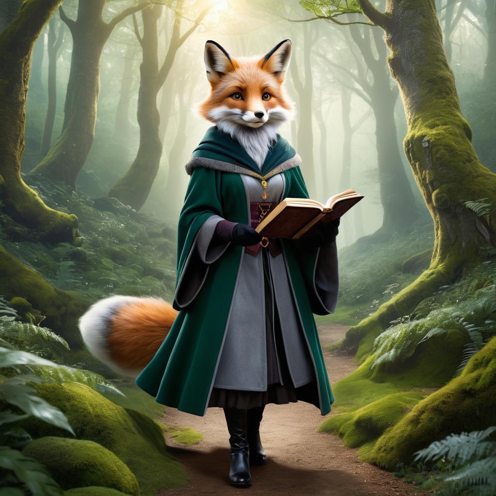 Fox Hermione in a Mystical Forest