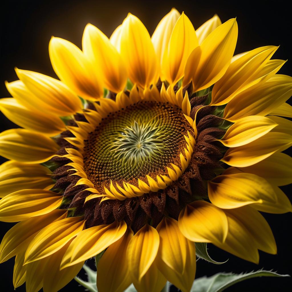 Ultra-Photorealistic Macro Sunflower Beauty