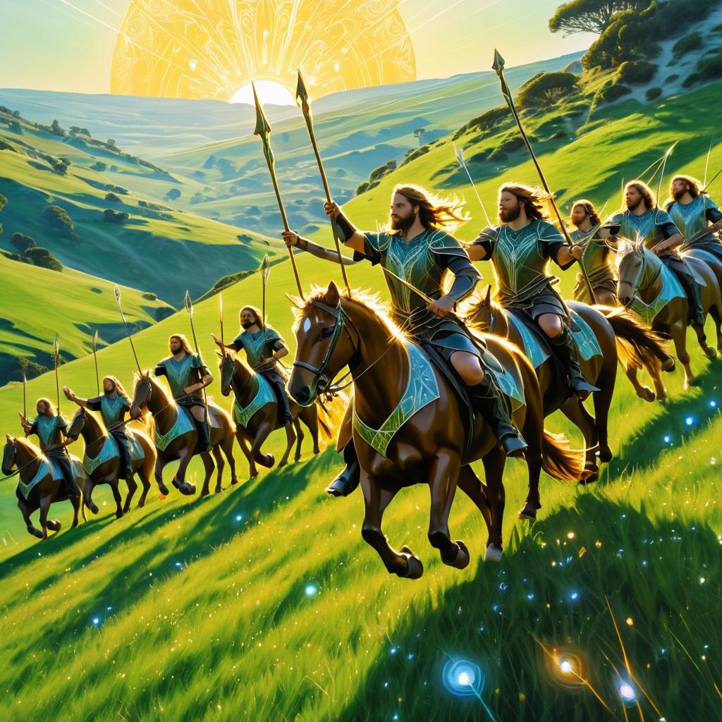 Centaur Archers on a Grassy Hilltop