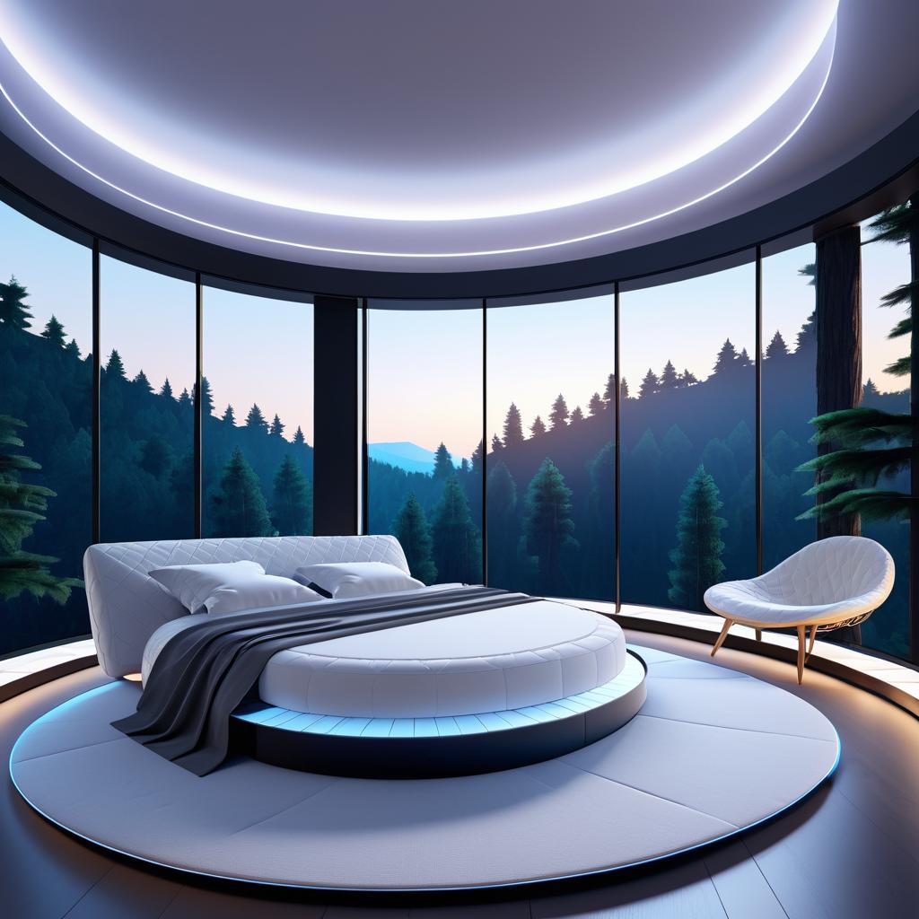 Futuristic Luxurious Bedroom with Ambience