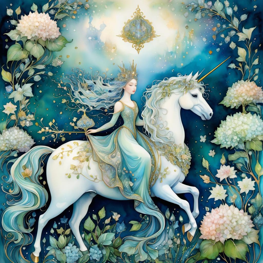 Elegant Woman and Unicorn Album Art