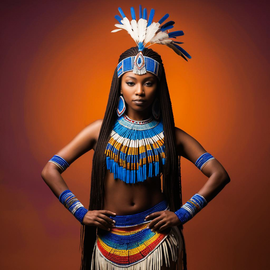 Radiant Zulu Girl in Traditional Attire