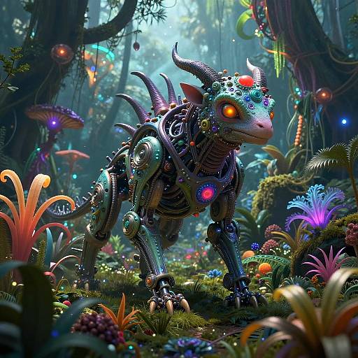 AI-Generated Alien Jungle Explorer