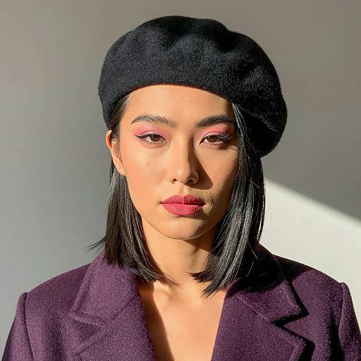 Portrait of Asian Woman in Fashionable Attire