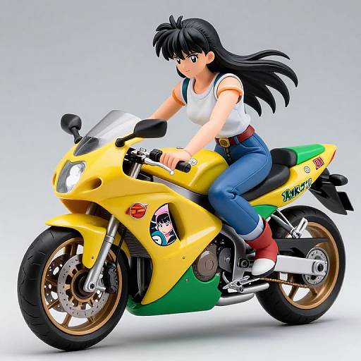 Detailed Collectable Character on Motorbike
