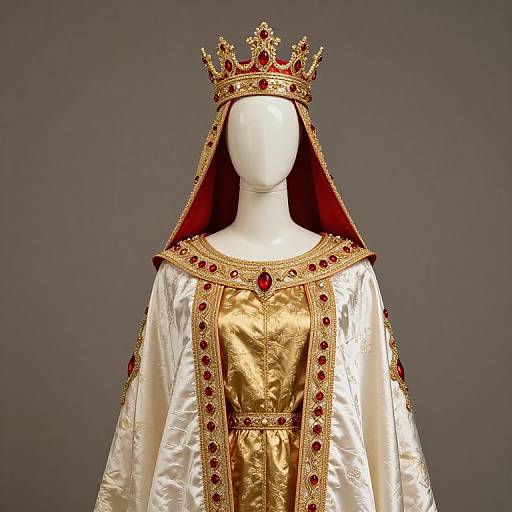 Golden Robed Mannequin with Crown