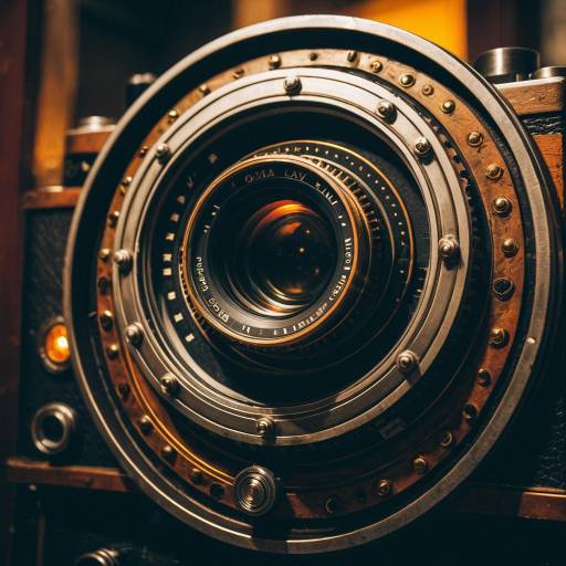 Steampunk Vintage Camera Close-Up