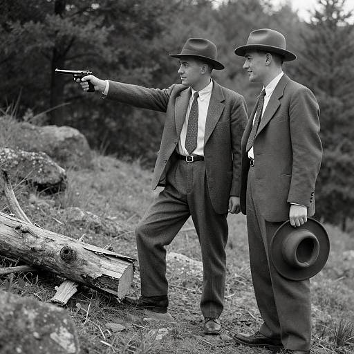 1930s Noir: Two Men on a Hill