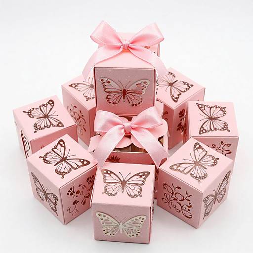 Butterfly Laser Cut Wedding Gift Boxes
