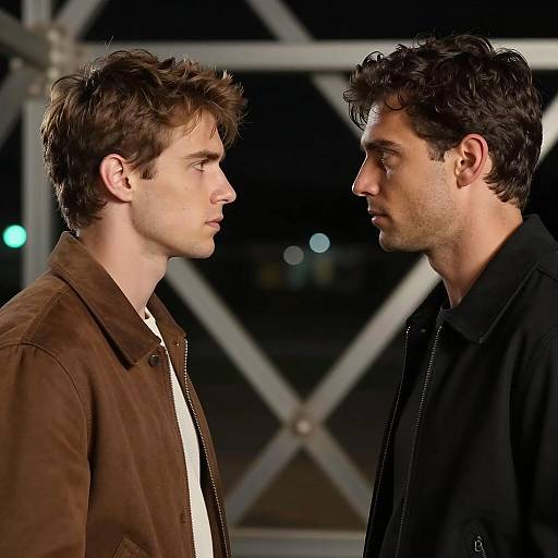 Intense Encounter Between Two Men