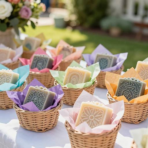 Handmade Soap Favors in Garden