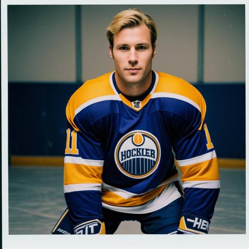 Blond Hockey Player in Number 11 Jersey