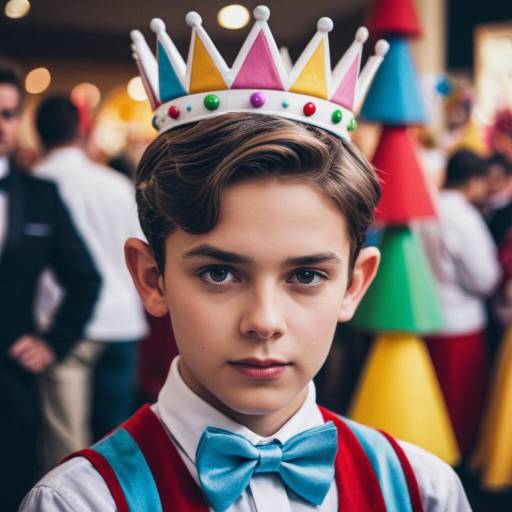 Boy in King Candyland Costume with Crown