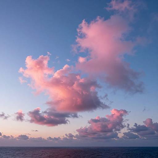 Surreal Pink and Blue Sunrise Clouds