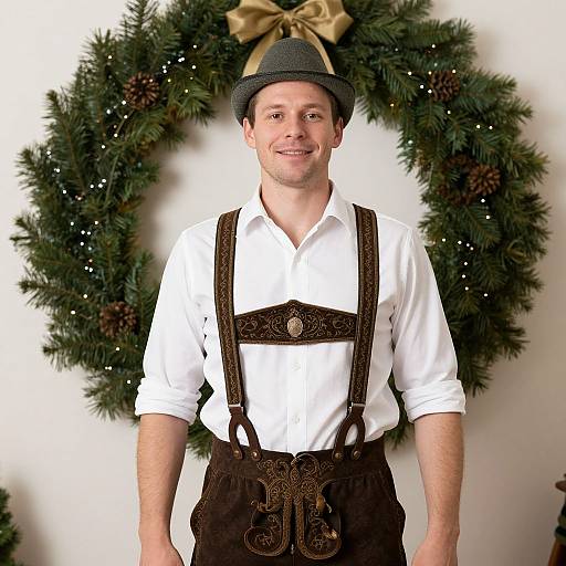 Bavarian Man in Festive Costume