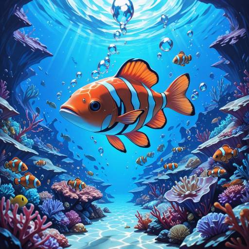 Underwater Clownfish Camouflage Perspective Underwater Clownfish Camouflage Perspective