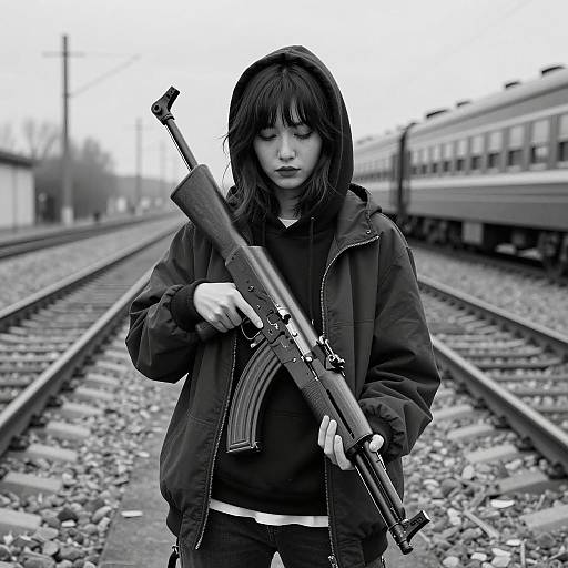 Moody Portrait of a Resolute Woman