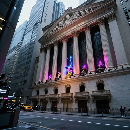 Cyberpunk Magical Creatures on Wall Street
