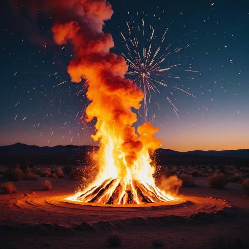 Magical Twilight Geyser Fire Painting Magical Twilight Geyser Fire Painting