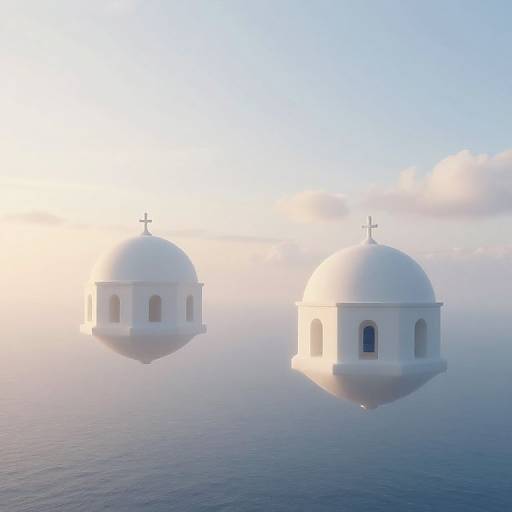 Ethereal Domes Between Sky and Sea