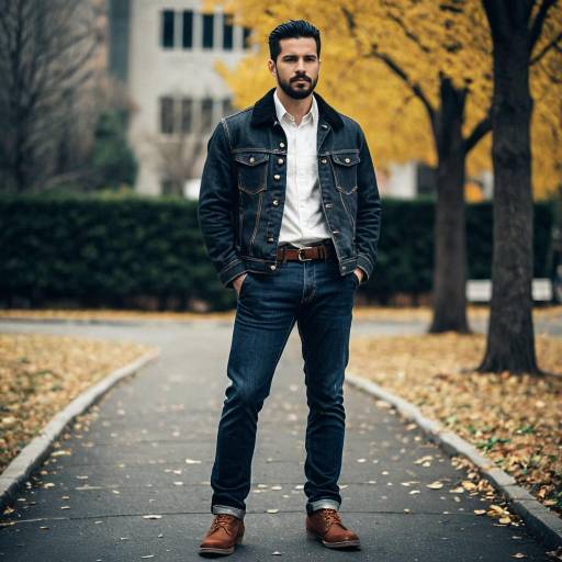 Man in Denim Jacket Standing Outdoors