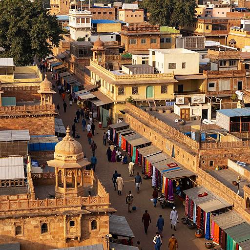 Aerial View of Panipat Market