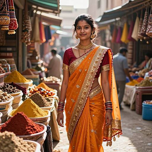 Indian Girl in Jaipur Market