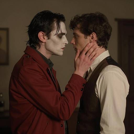 Intimate Encounter in a Dim Room