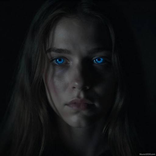 Eerie Cinematic Portrait with Glowing Eyes
