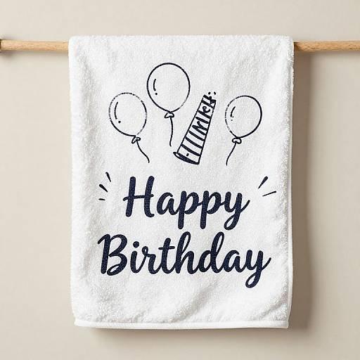 Cheerful Happy Birthday Hand Towel