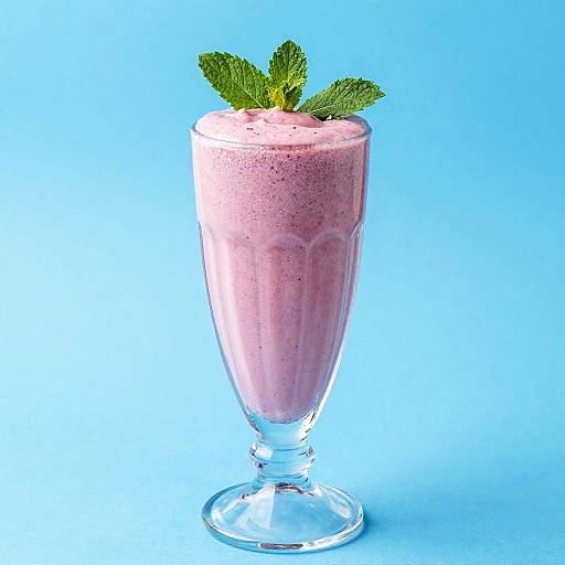 Vibrant Pink Smoothie with Mint