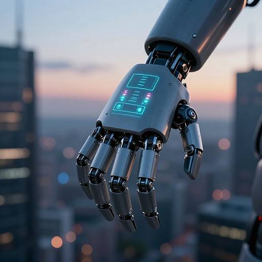 Cyberpunk Organic-Mechanical Robotic Hand