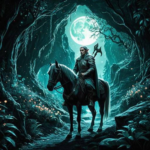 Elven Warrior in Mystic Cave