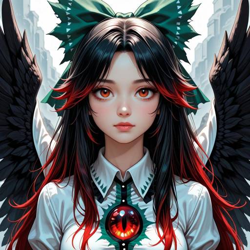 Colorful Character Portrait with Hair Accessories