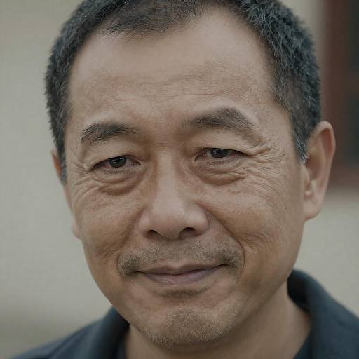 Close-Up Portrait of a Middle-Aged Man