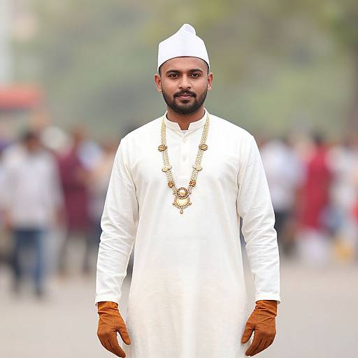Indian Male Leader in Traditional Attire