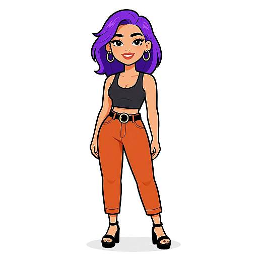 Smiling Woman in Casual Urban Outfit