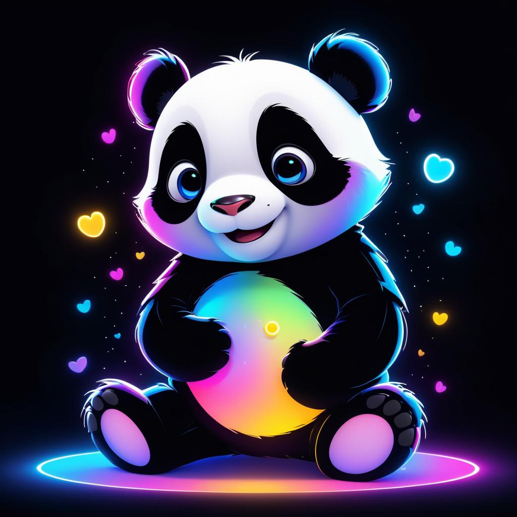 Carefree Panda: Disney-Pixar Inspired Art