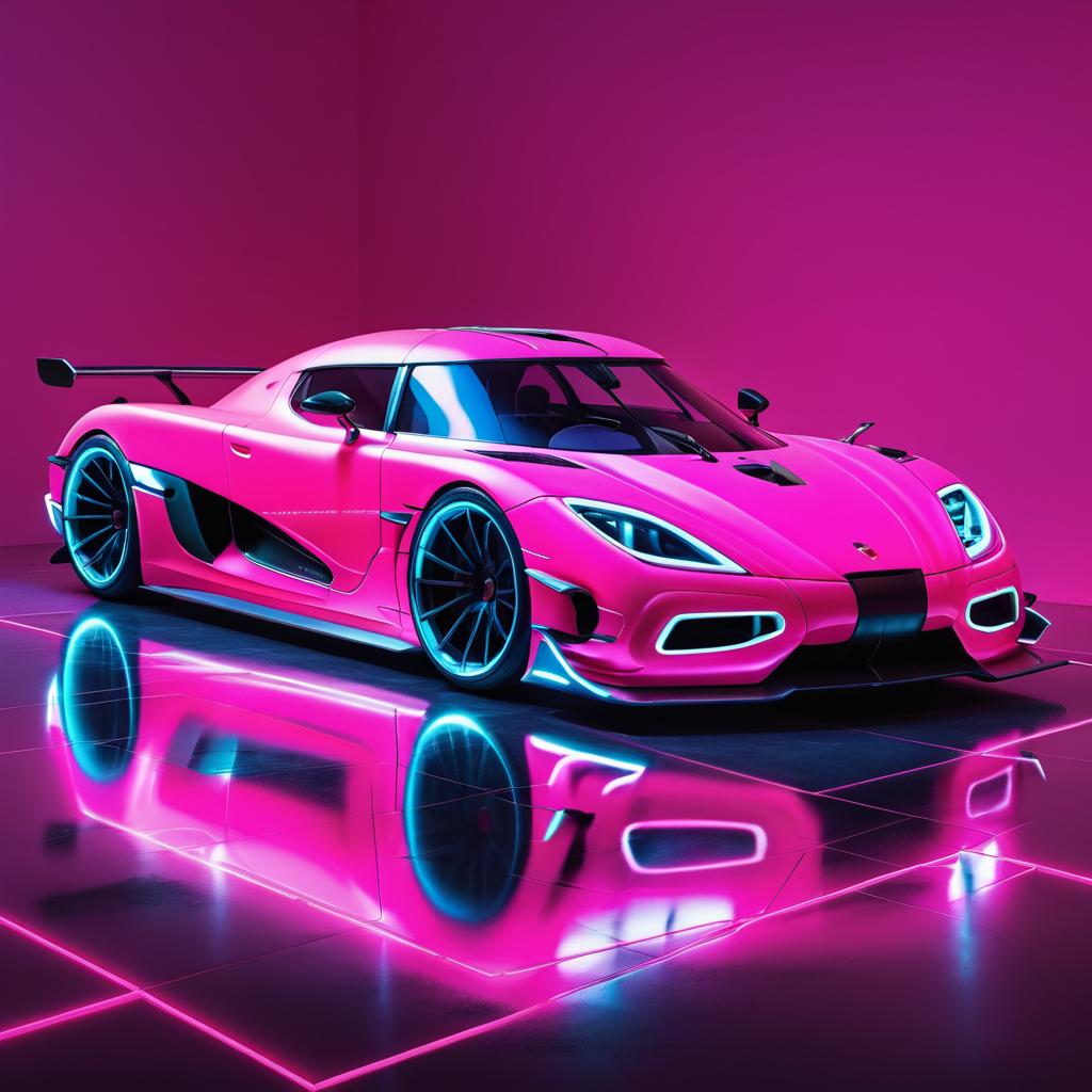 Neon Pink Koenigsegg in Bold Style