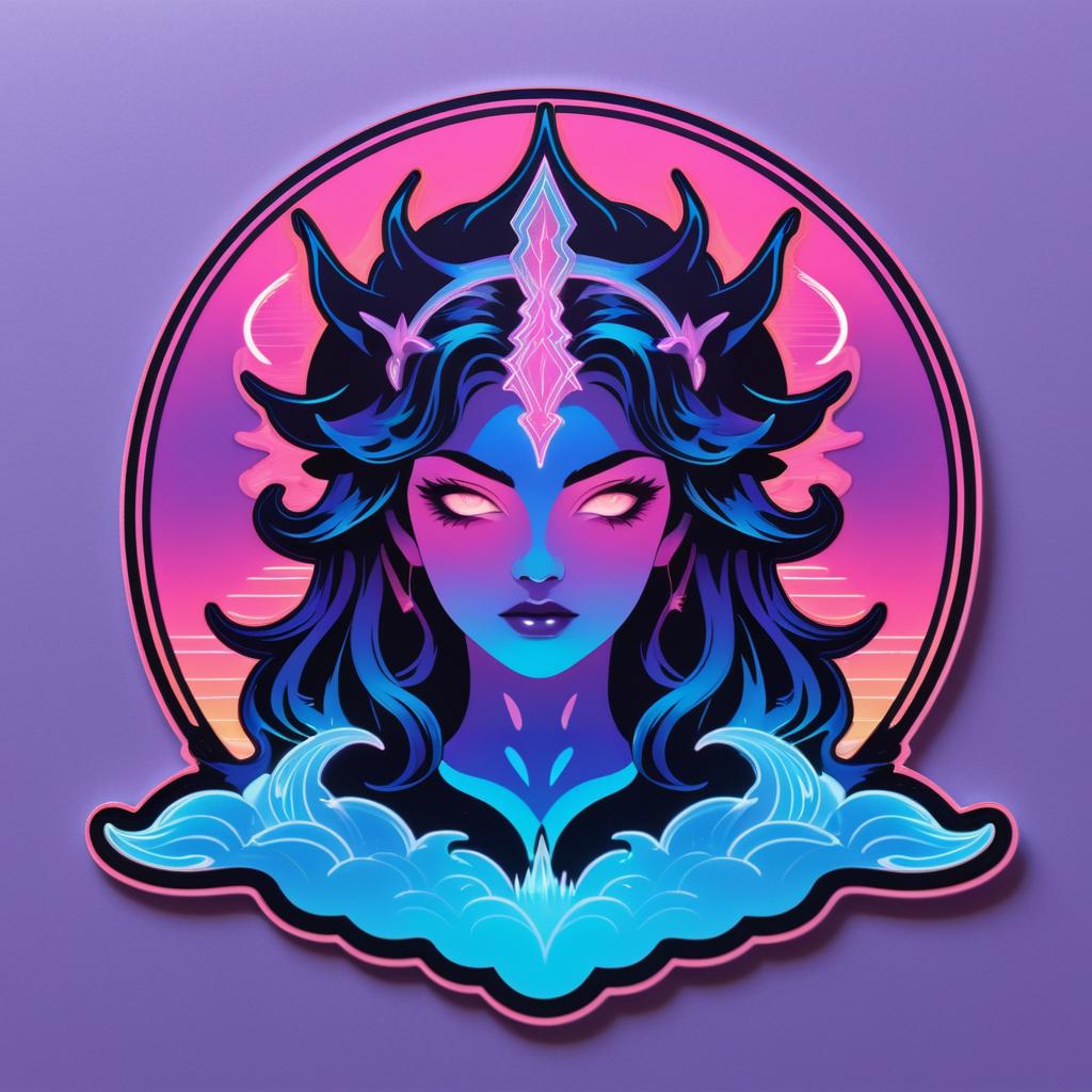 Ethereal Spirit Die Cut Sticker Design