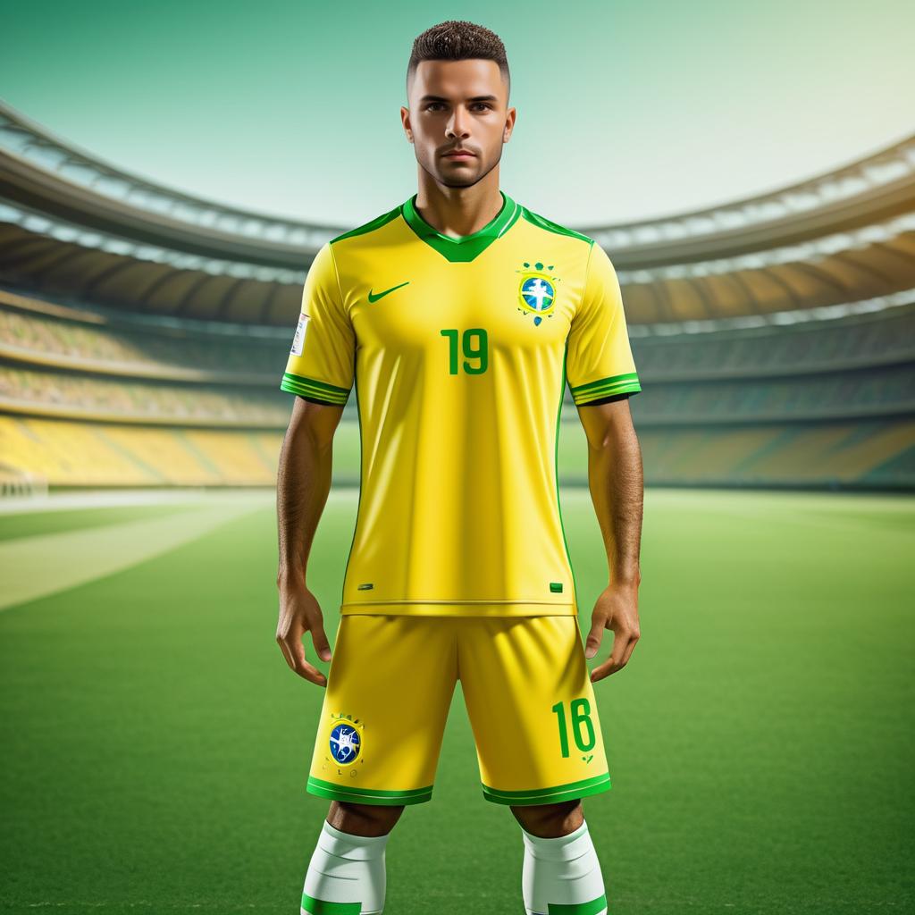 Ultra Realistic Brazilian Soccer Player Macro